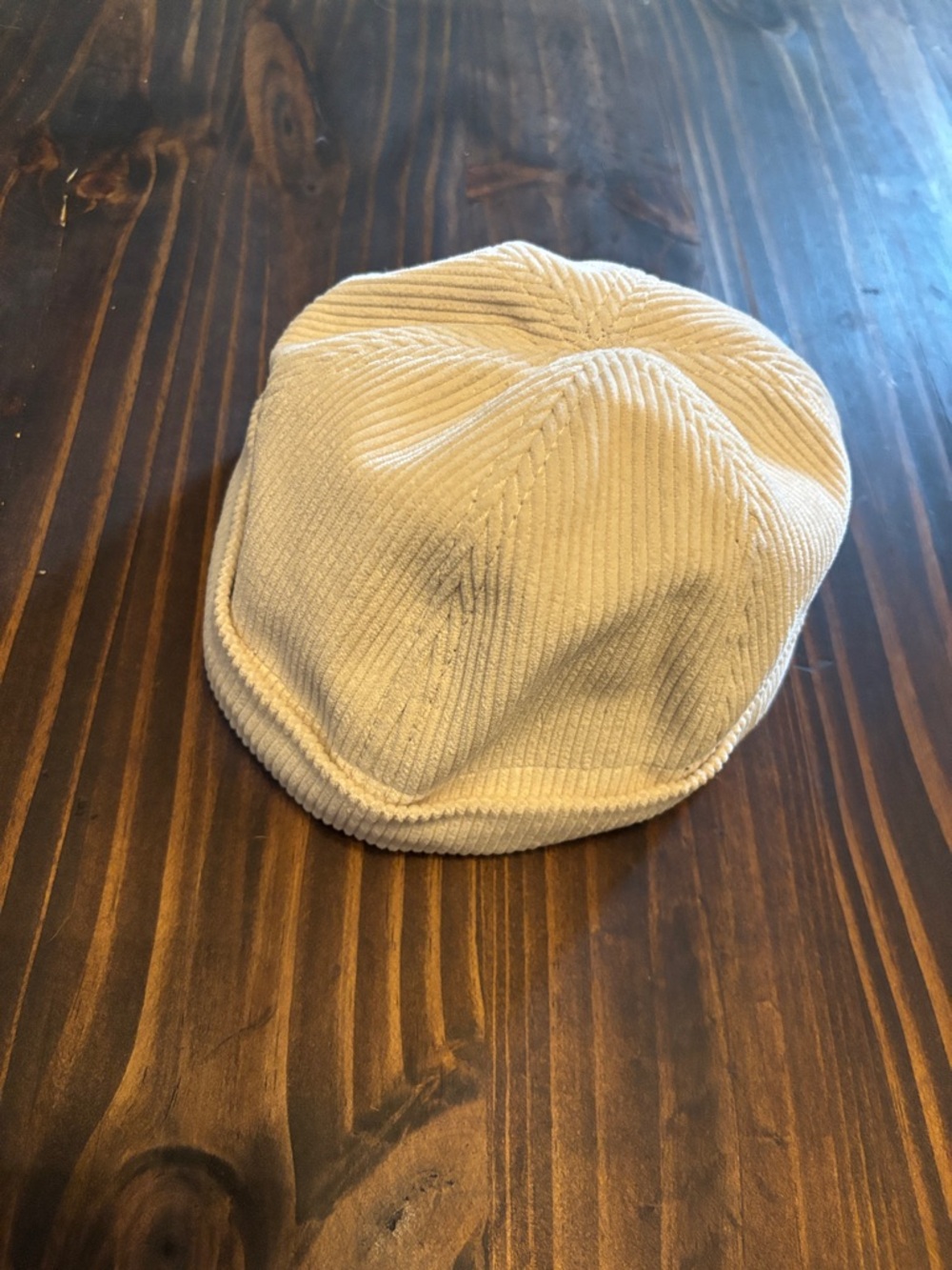 Zara corduroy beanie hat medium cream
